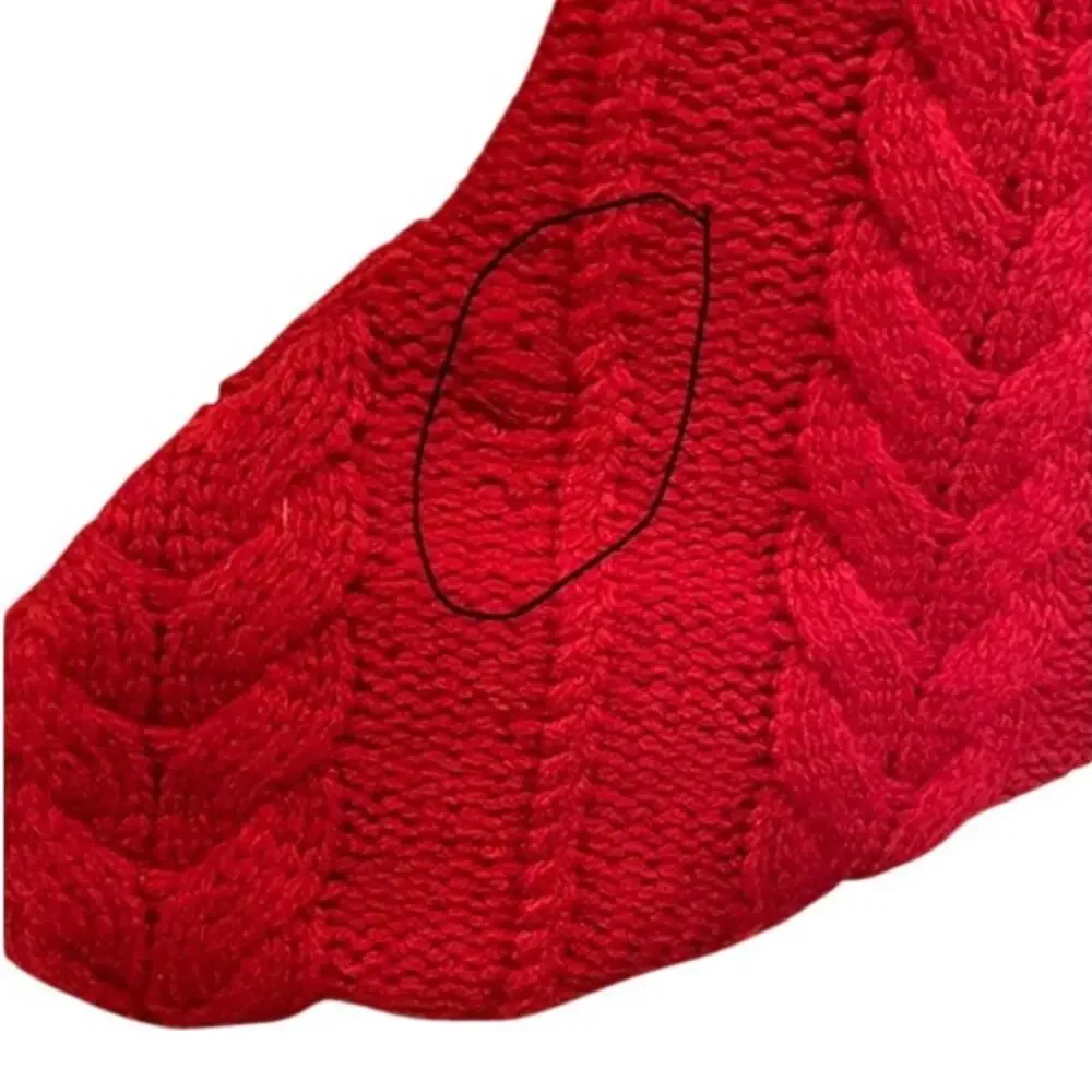 Wondershop red cable knit Christmas Stockings (lot of 2).